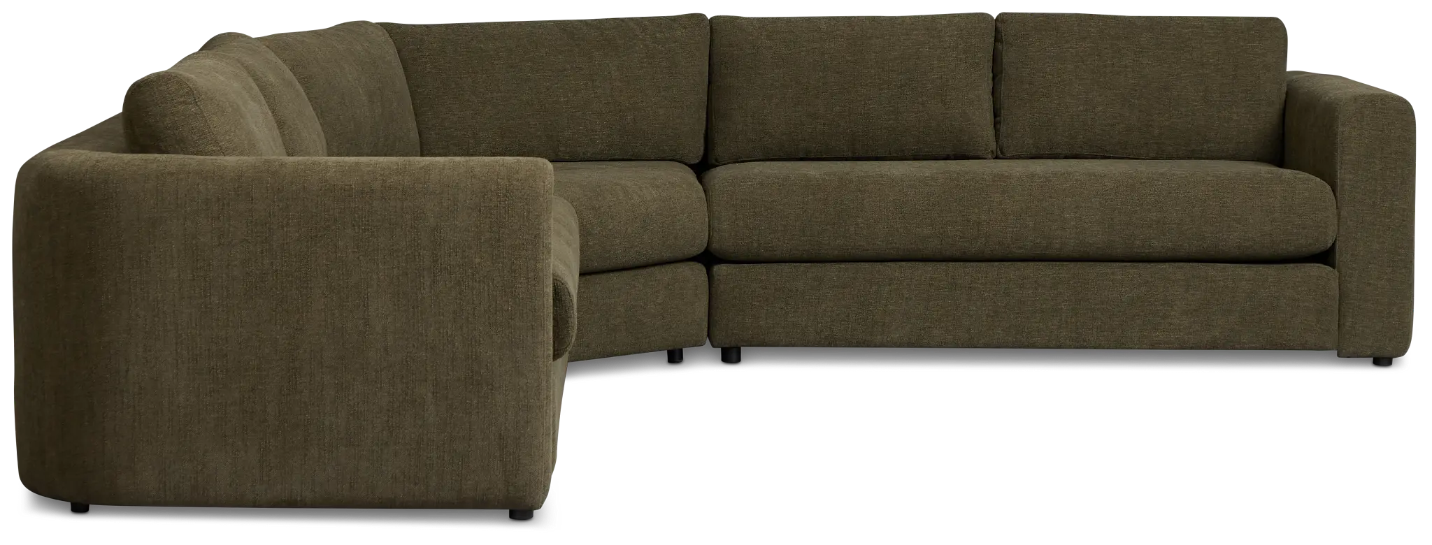 Alma Dark Green Fabric Small 2-arm Wedge Sectional Alma Dark Green Fabric Small 2-arm Wedge Sectional
