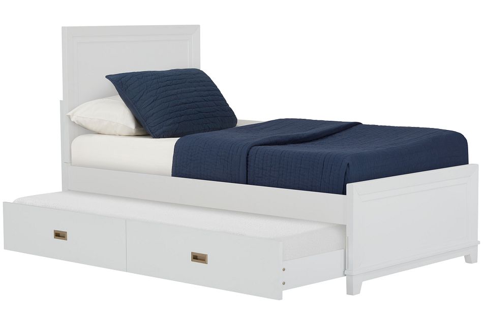 Ryder White Panel Trundle Bed Baby Kids Beds City Furniture