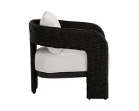 Anya Black Ivory Accent Chair