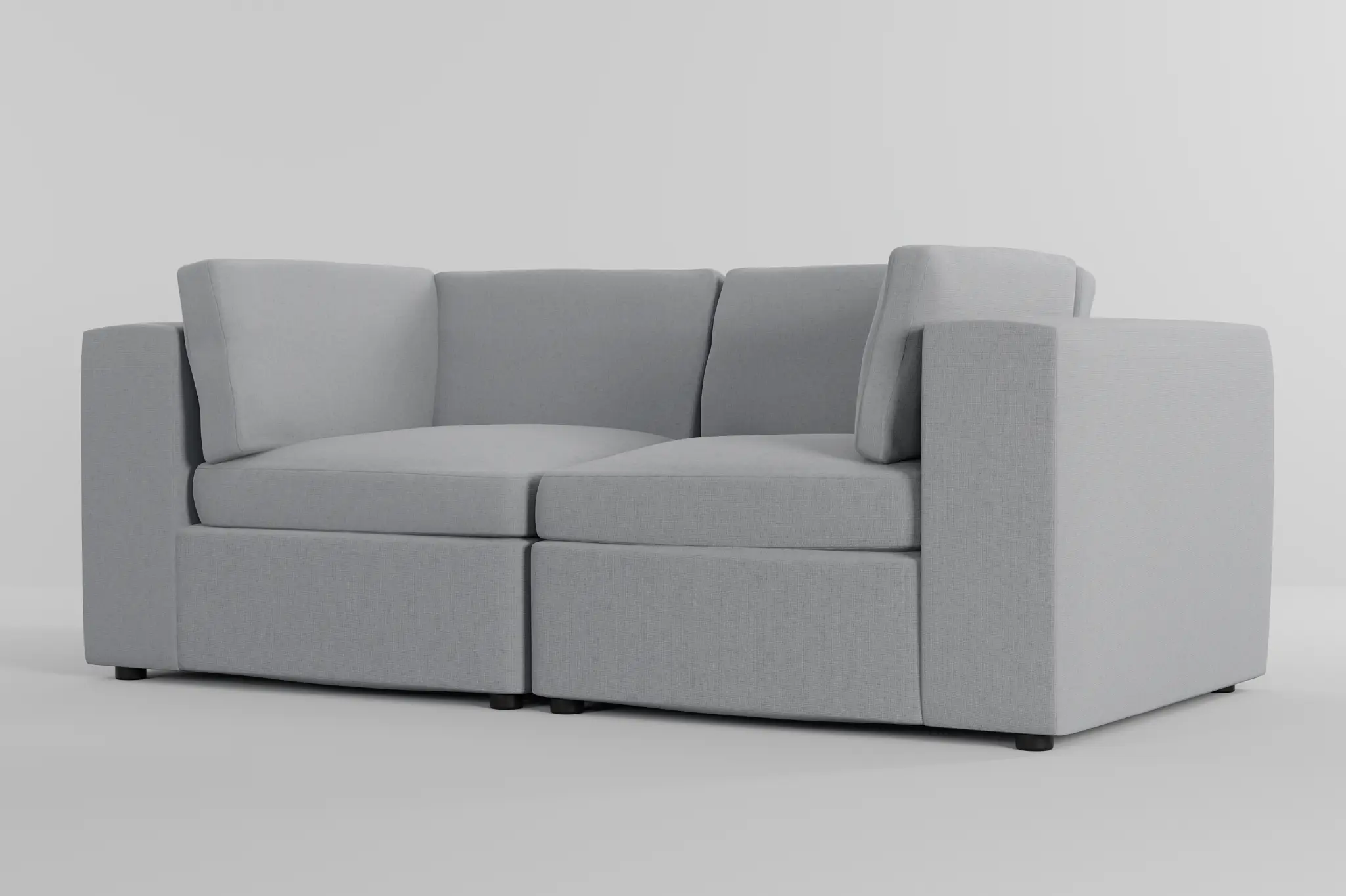 Destin Delray Light Gray Fabric 2-piece Modular Sofa Destin Delray Light Gray Fabric 2-piece Modular Sofa