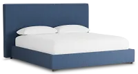 Grayton Revenue Dark Blue 54" Upholstered Platform Bed