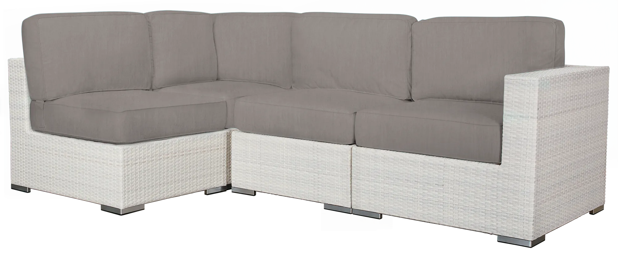 Biscayne Gray 4-piece Modular Sectional