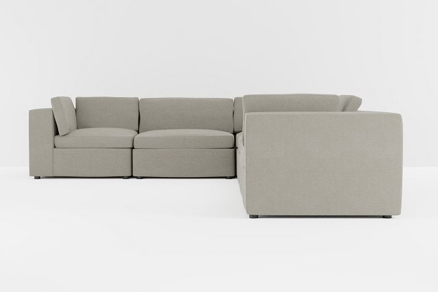 Destin Elite Gray Fabric 6-piece Modular Sectional