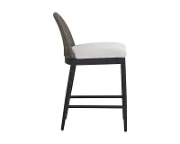 Selma Whitegray 24" Upholstered Barstool