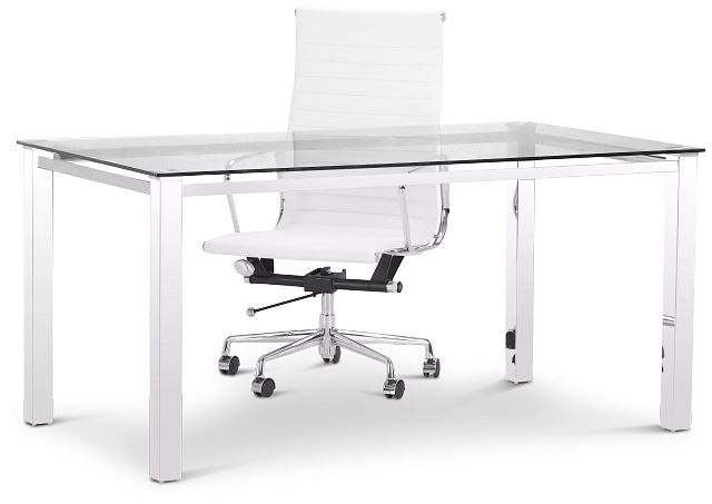 Skyline Glass Desk And Chair (3)