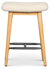 Arlo Light Beige 24" Upholstered Barstool