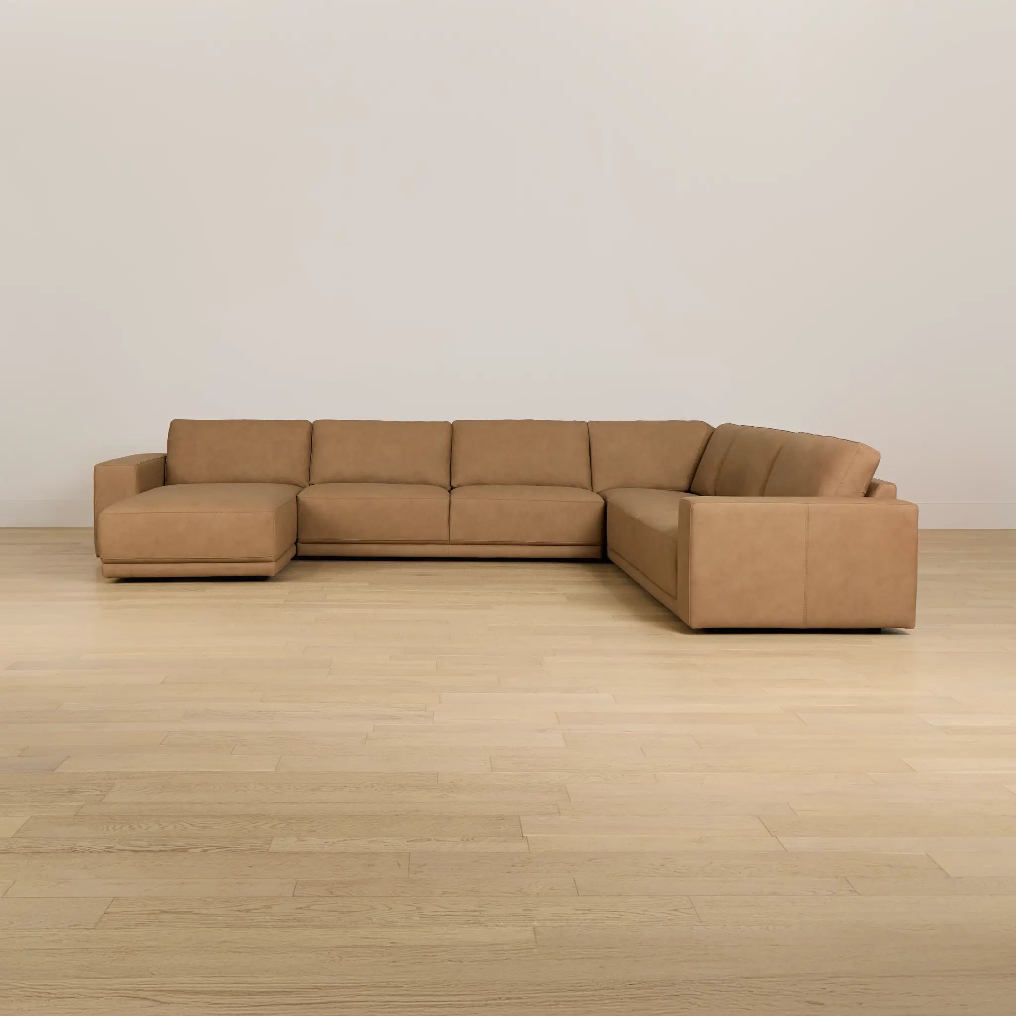 Kellan Light Brown Leather Medium Left Chaise Sectional Kellan Light Brown Leather Medium Left Chaise Sectional