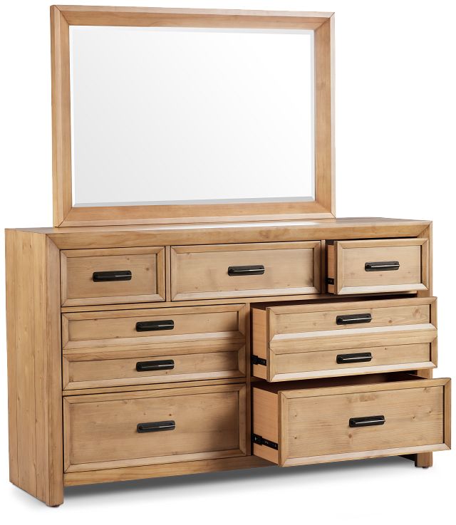 Vail Light Tone Dresser & Mirror