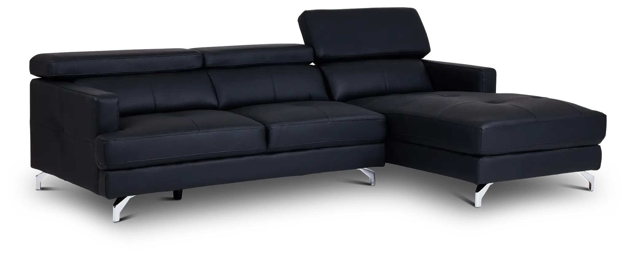 Marquez Black Micro Right Chaise Sectional Marquez Black Micro Right Chaise Sectional