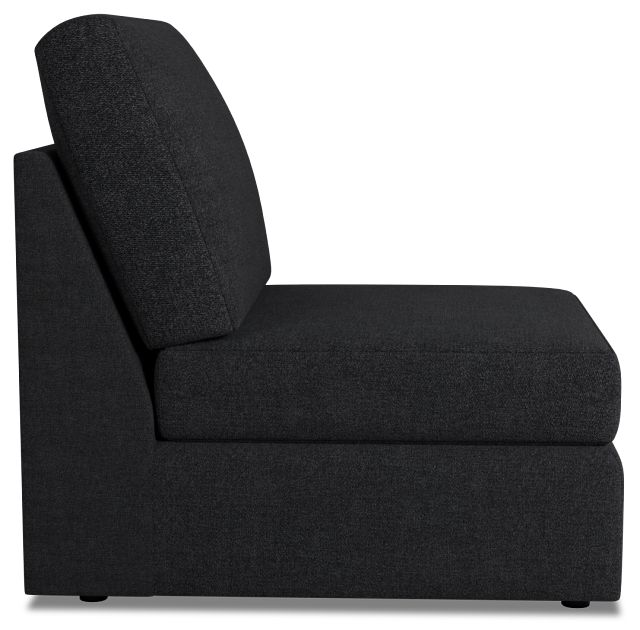 Citymod Dark Gray Fabric Armless Chair