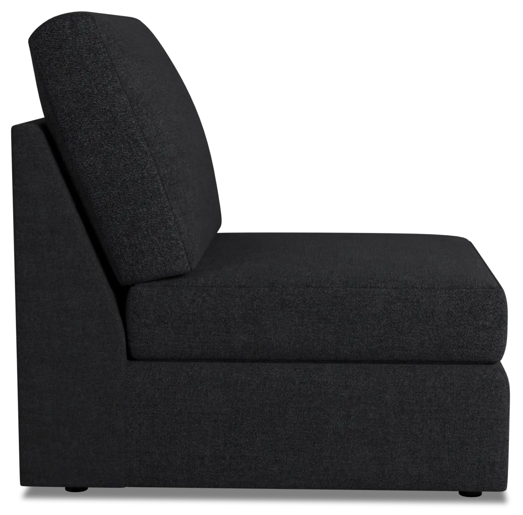 Citymod Dark Gray Fabric Armless Chair