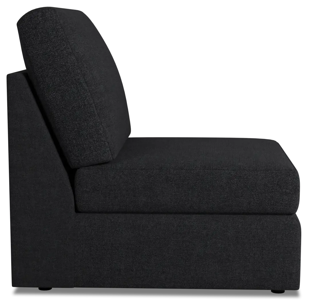 Citymod Dark Gray Fabric Armless Chair Citymod Dark Gray Fabric Armless Chair