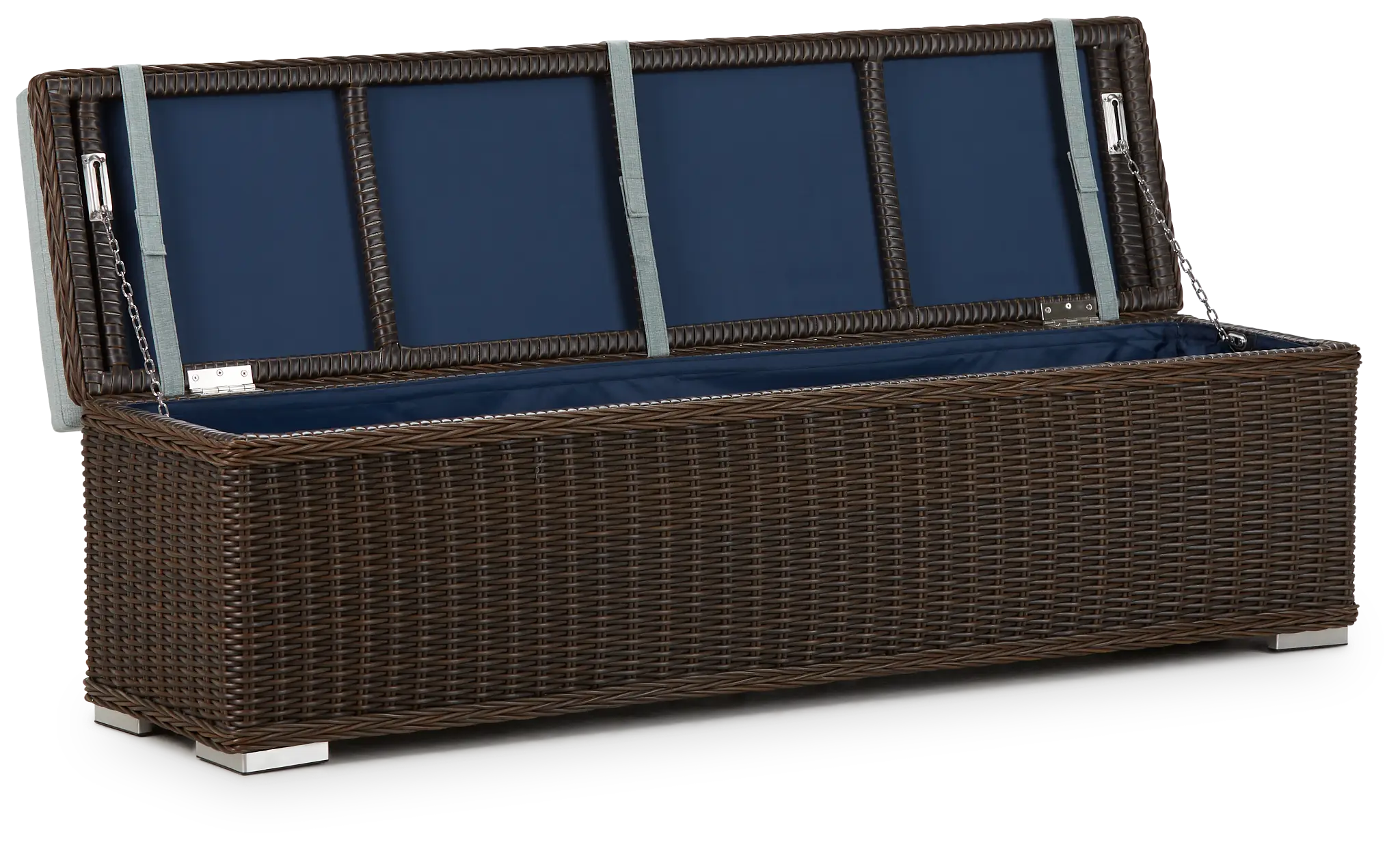 Southport Teal Woven Dining Bench Southport Teal Woven Dining Bench