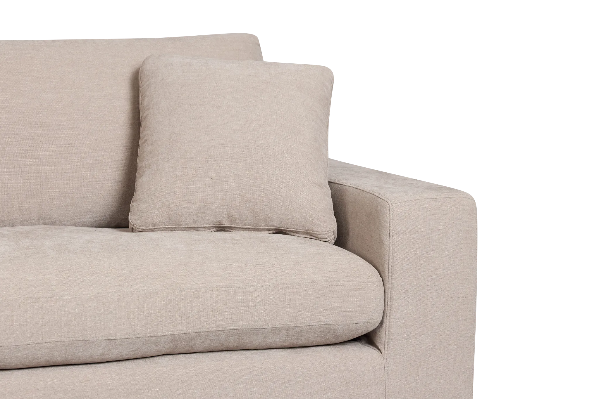 Breeze Taupe Fabric 4-piece Bumper Sectional