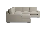 Edgewater Peyton Beige Medium Left Chaise Sectional