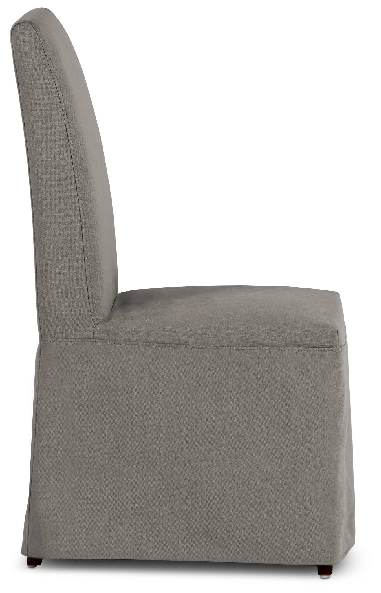 Harbor Dark Gray Long Slipcover Chair With Dark-tone Leg