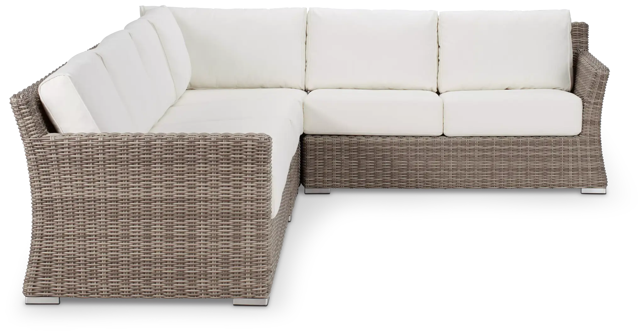 Raleigh White Woven Large Two-arm Sectional Raleigh White Woven Large Two-arm Sectional