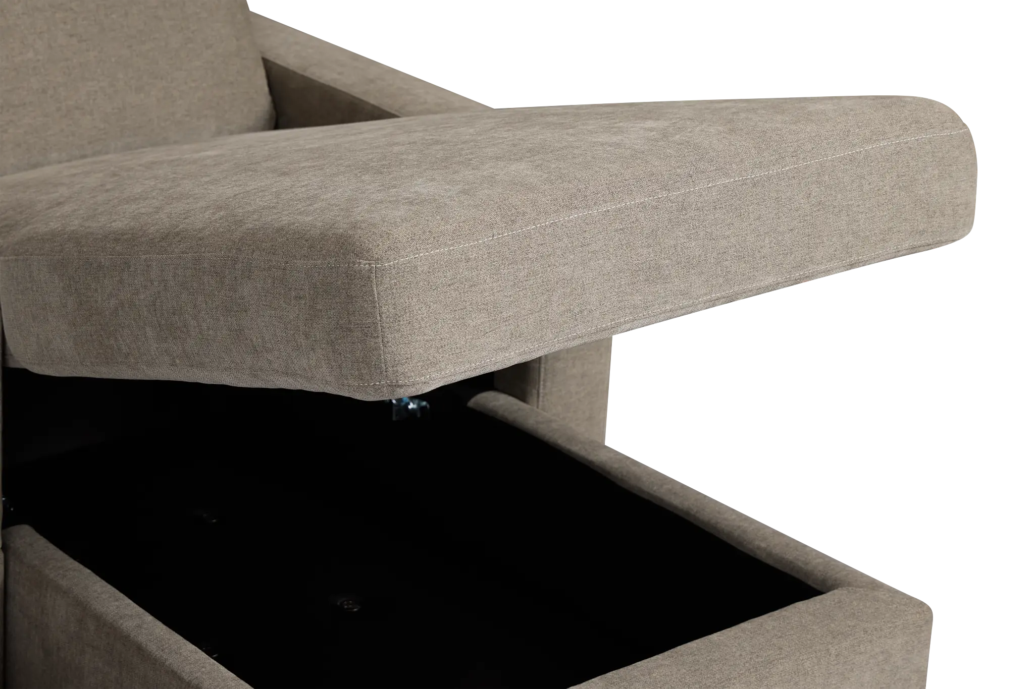 Addie Gray Fabric Medium Right Chaise Sleeper Sectional With Console Addie Gray Fabric Medium Right Chaise Sleeper Sectional With Console