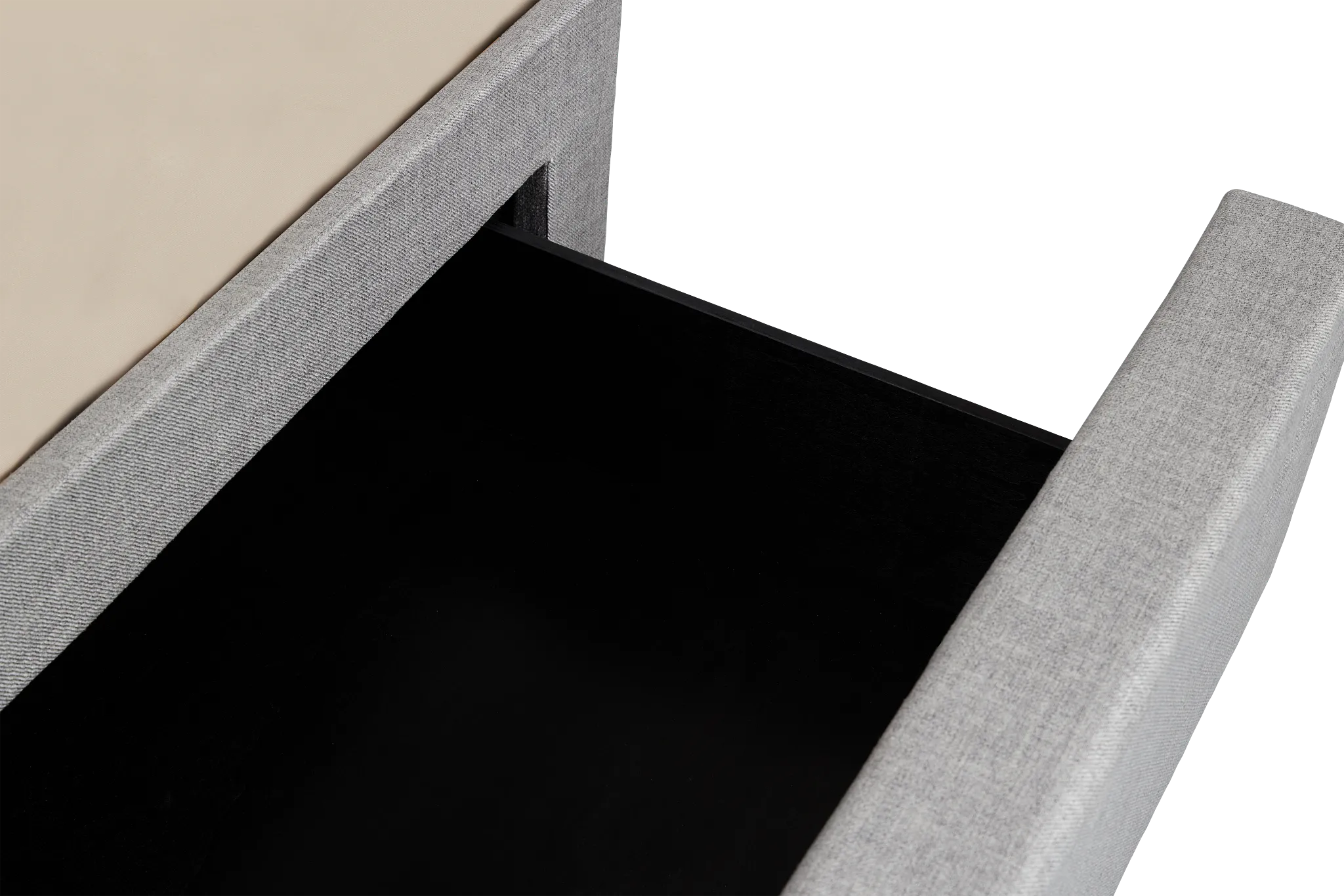 Monica Light Gray Uph Platform Storage Bed