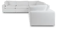 Grant White Fabric 6-piece Modular Sectional