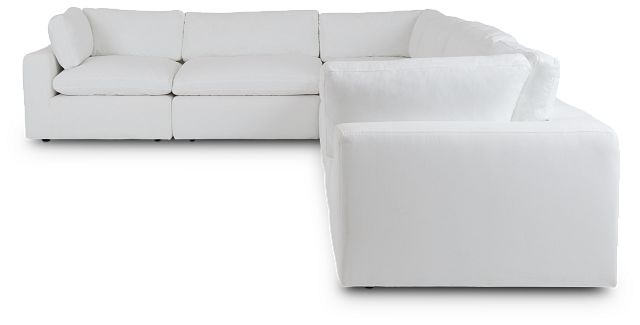 Grant White Fabric 6-piece Modular Sectional
