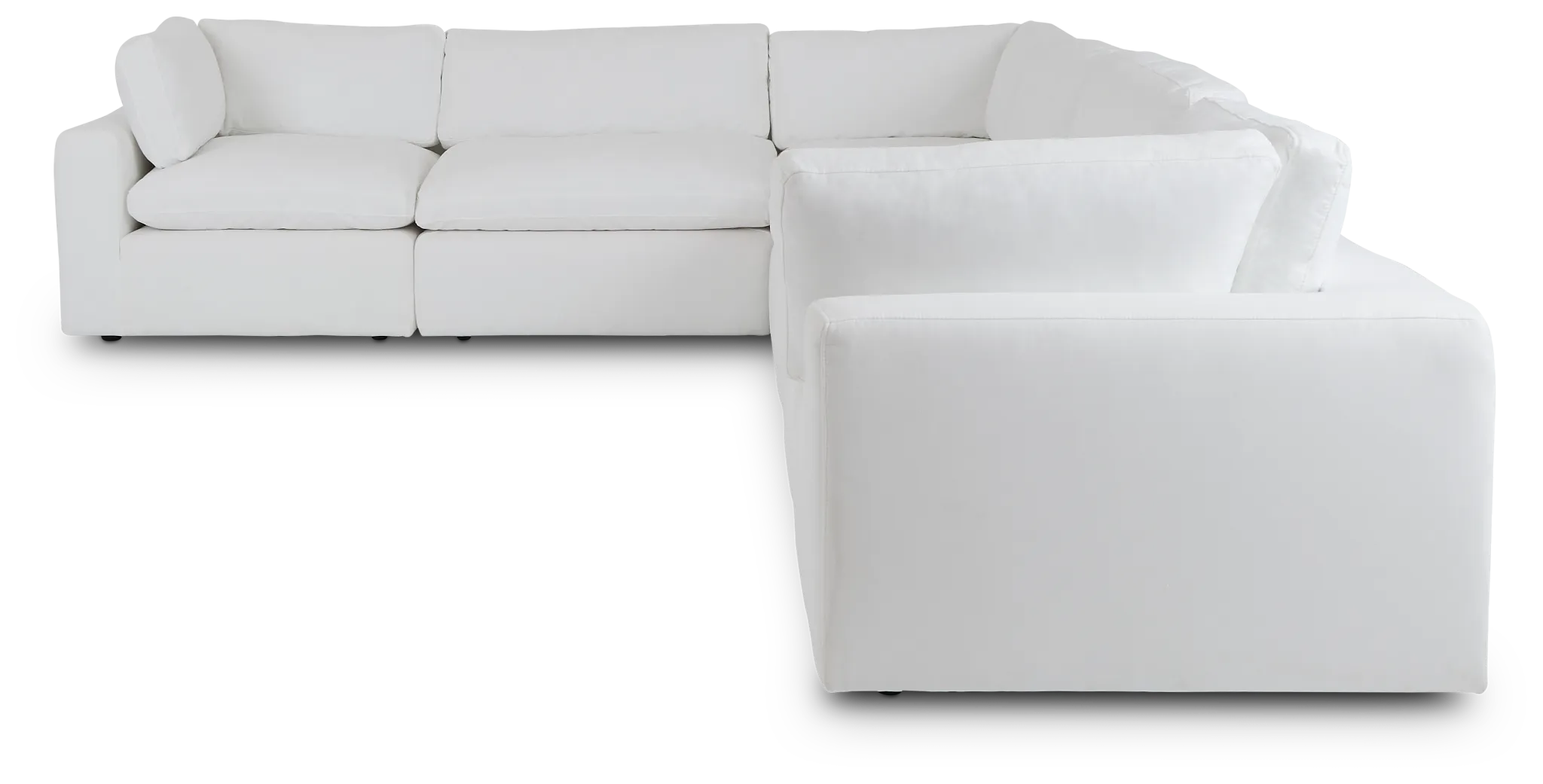 Grant White Fabric 6-piece Modular Sectional