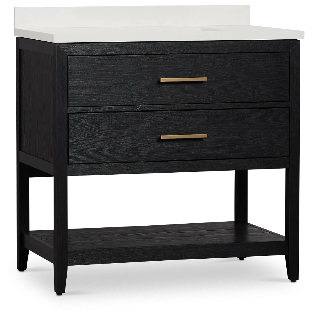 Alden Black 36" Single Bathroom Vanity