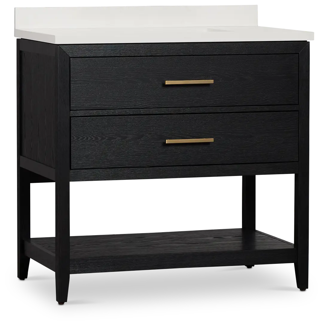 Alden Black 36" Single Bathroom Vanity Alden Black 36" Single Bathroom Vanity