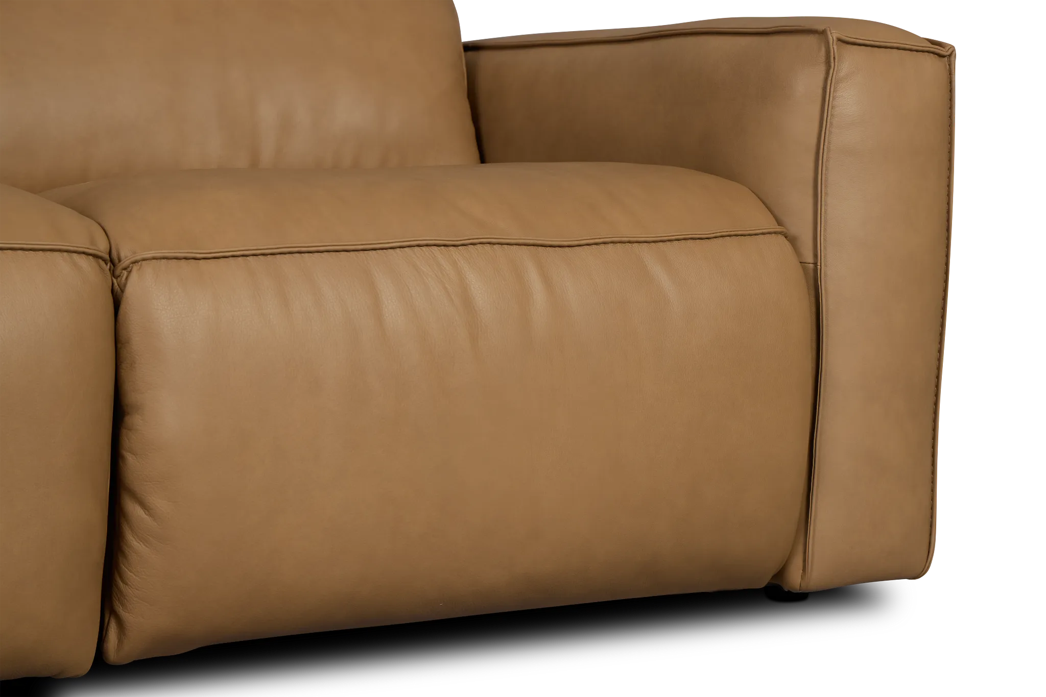 Ryland Brown Lthr/vinyl 3-piece Power Sofa