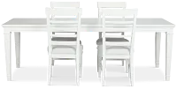 Cape Cod Ivory Rect Table & 4 Upholstered Chairs