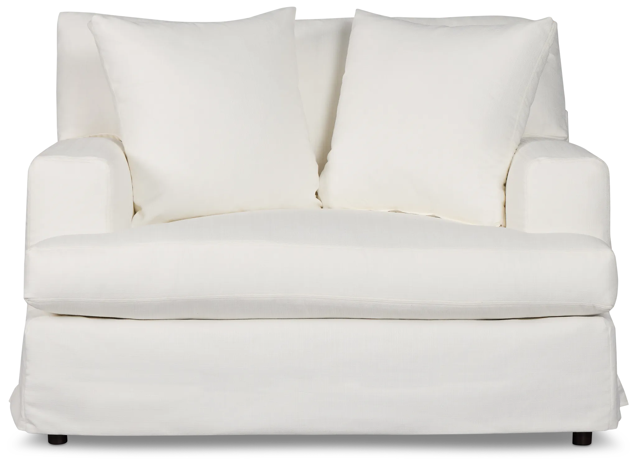 Marren White Fabric Chair