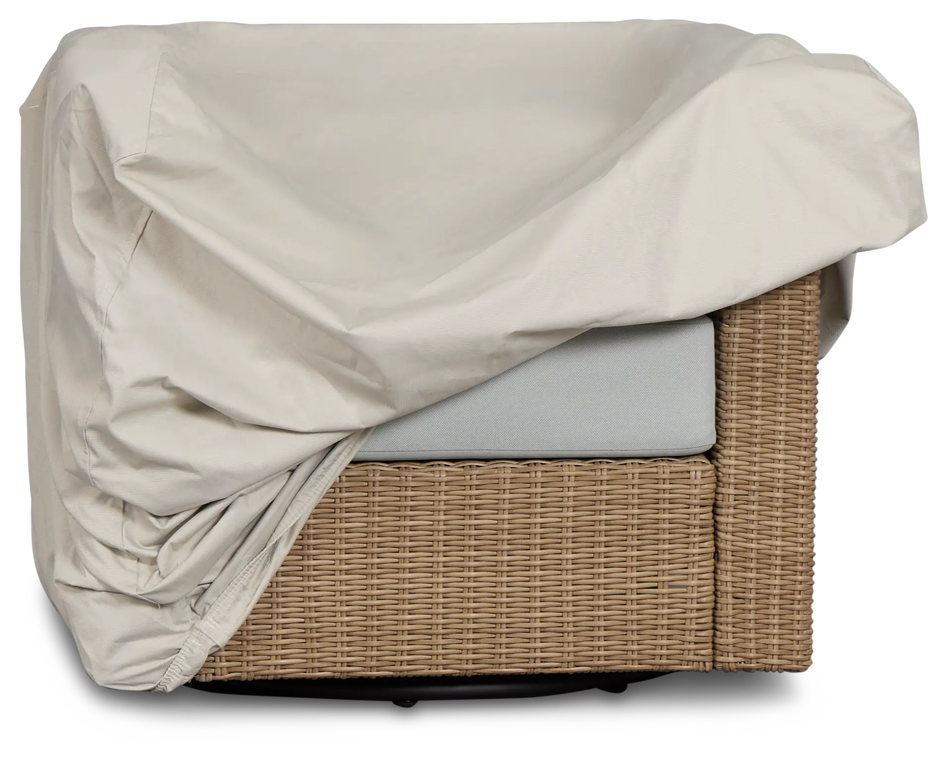 Montecito Light Tone Swivel Chair With Light Beige Cushions Montecito Light Tone Swivel Chair With Light Beige Cushions