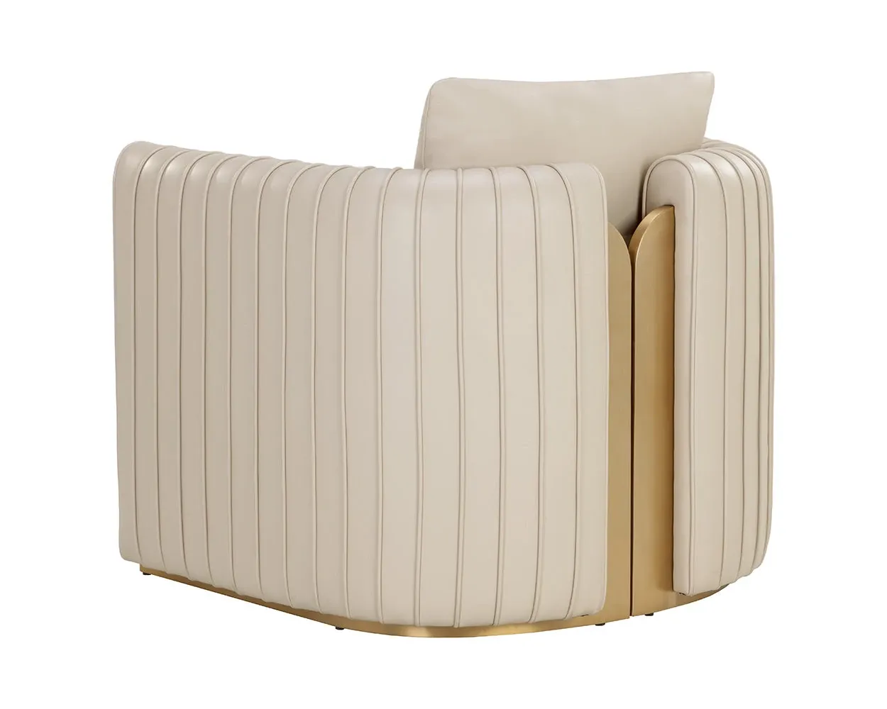 Abbey Beige Lthr/vinyl Accent Chair