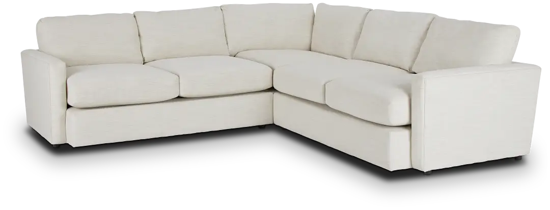 Noah Ivory Fabric Small Two-arm Sectional Noah Ivory Fabric Small Two-arm Sectional