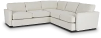 Noah Ivory Fabric Small Two-arm Sectional
