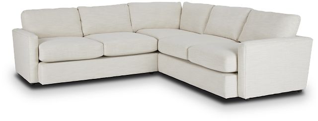 Noah Ivory Fabric Small Two-arm Sectional (1)