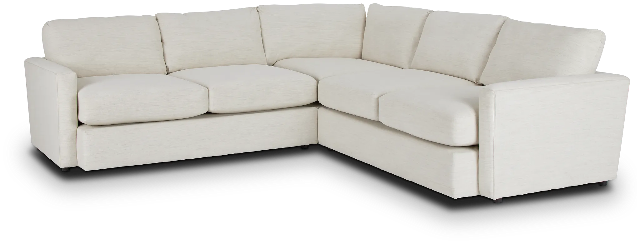 Noah Ivory Fabric Small Two-arm Sectional