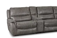 Dober Dark Gray Micro Large Dual Manually Reclining Two-arm Sectional
