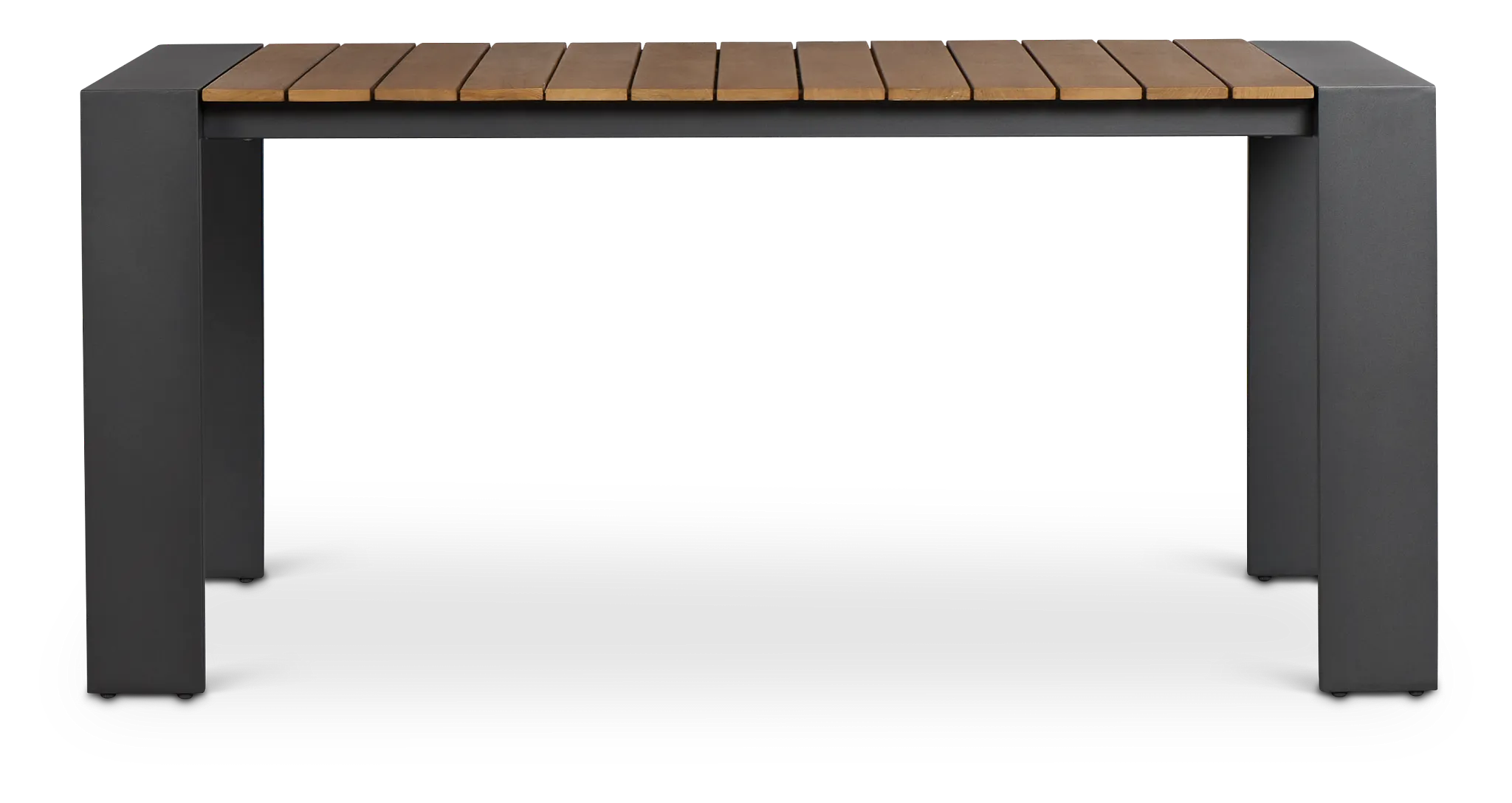 Sunrise Dark Gray Teak 65" Rectangular Table