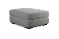 Edgewater Victory Gray Ottoman