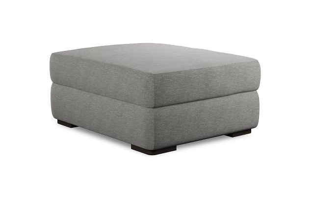 Edgewater Victory Gray Ottoman