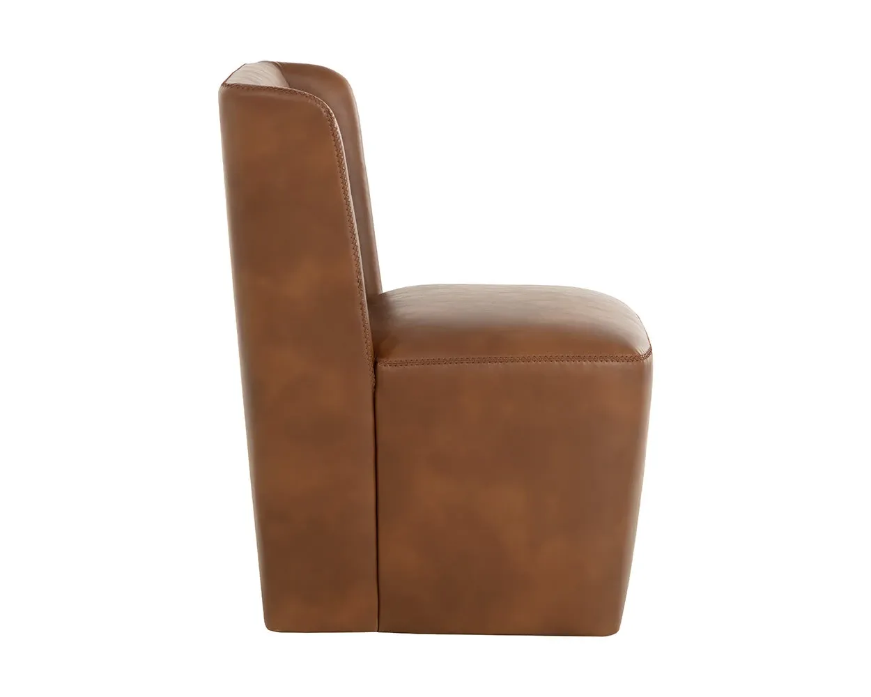 Breve Brown Lthr/vinyl Upholstered Side Chair