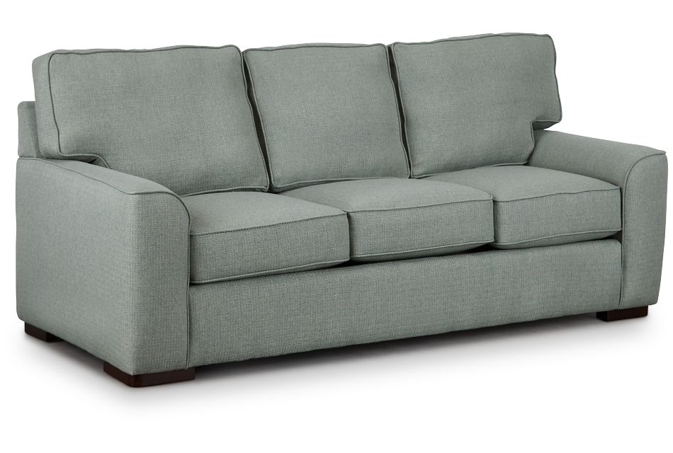 Austin Green Fabric Sofa, (2)