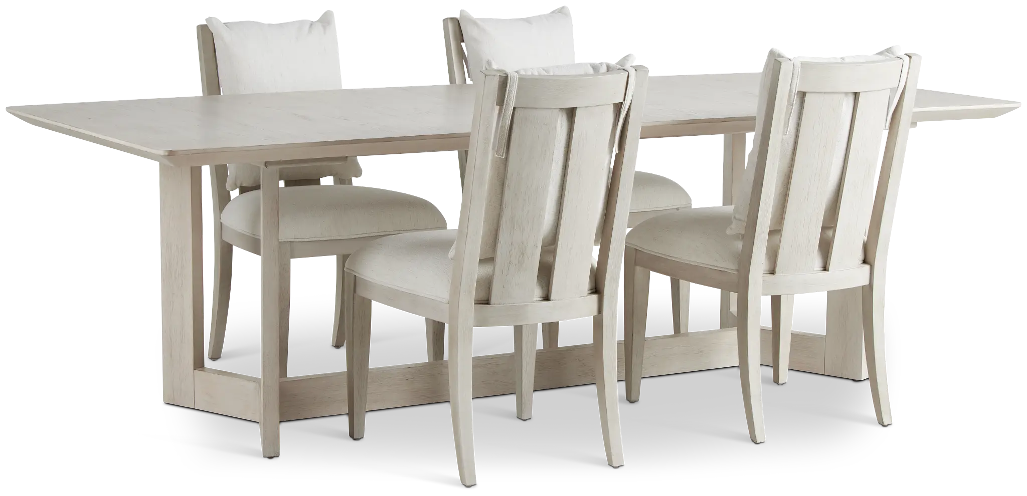 Marseilles Light Tone Rectangular Table & 4 Upholstered Chairs Marseilles Light Tone Rectangular Table & 4 Upholstered Chairs