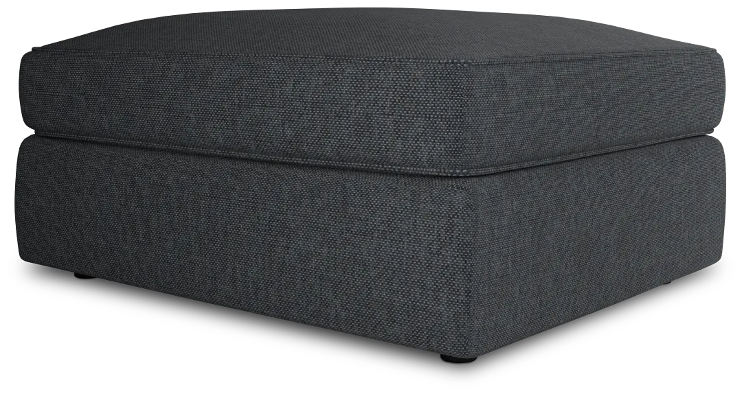 Siesta Elevation Gray Fabric Ottoman