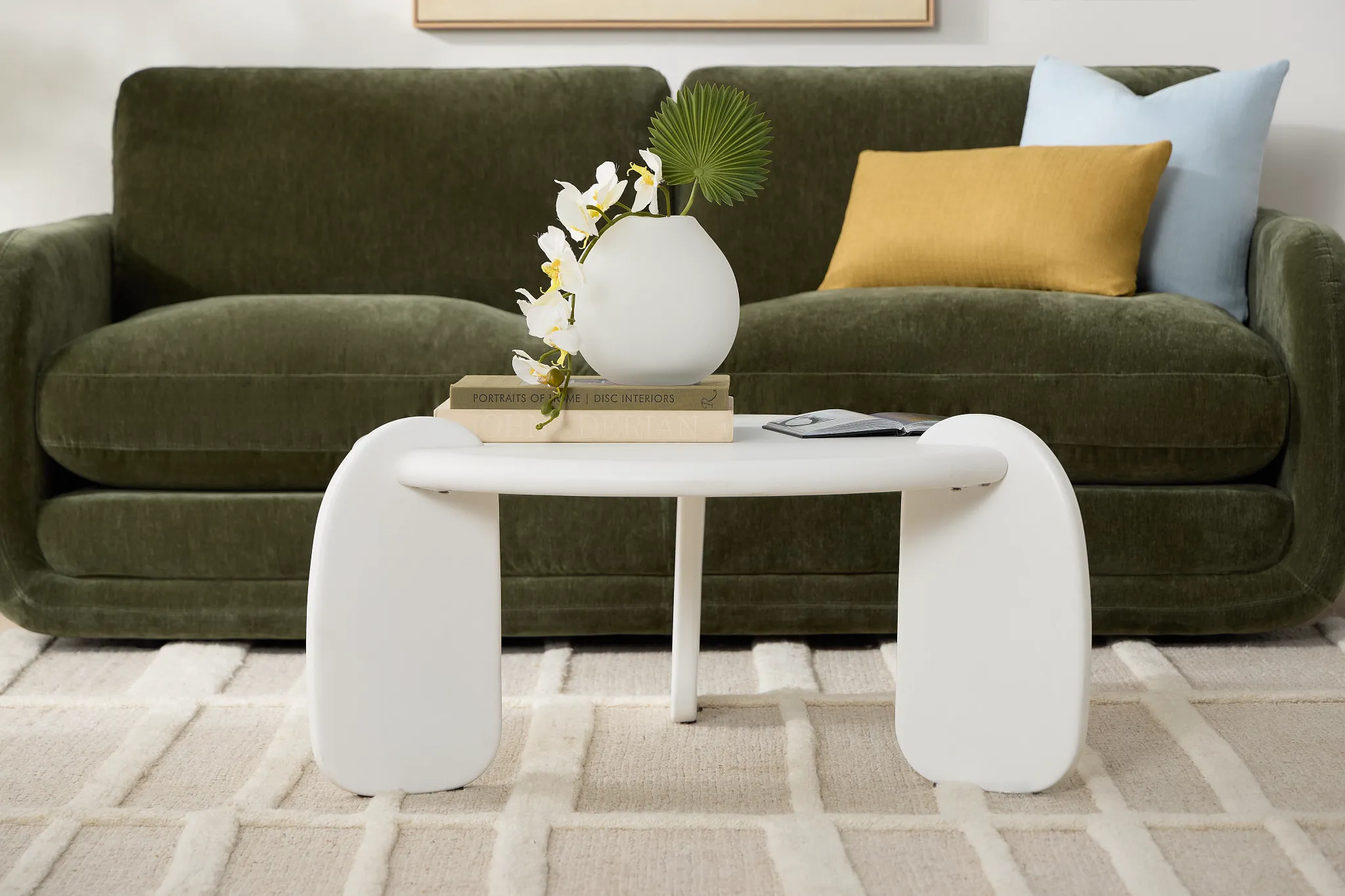 Jules Green Velvet Sofa