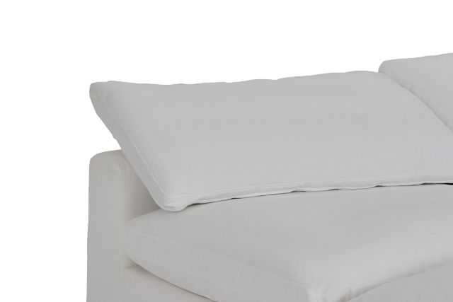 Nixon White Fabric 5pc Bumper Sectional