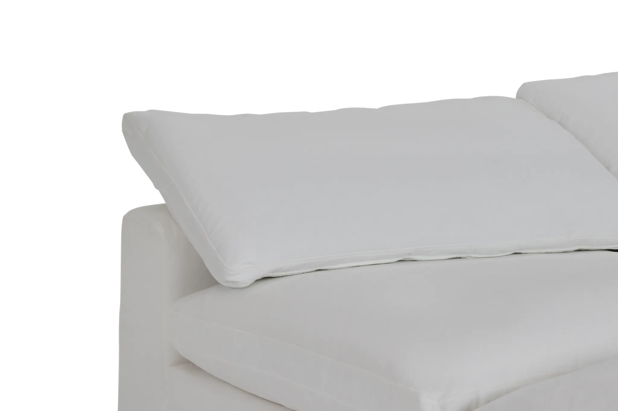 Nixon White Fabric 5pc Bumper Sectional