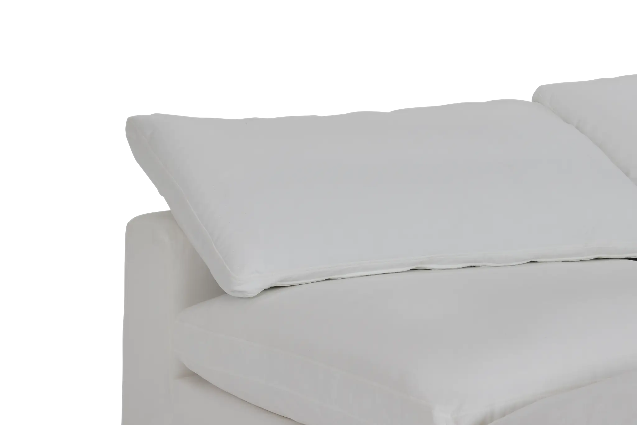 Nixon White Fabric 5pc Bumper Sectional Nixon White Fabric 5pc Bumper Sectional