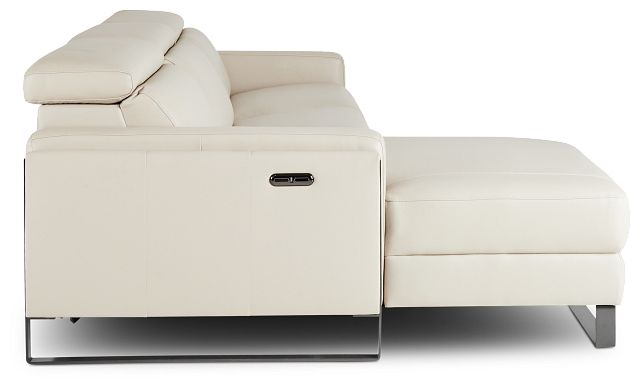 Atlas Taupe Lthr/vinyl Left Chaise Power Reclining Sectional